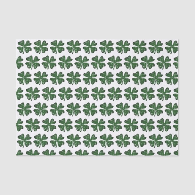 Grüner Klee St Patrick's Day Gewebepapier Seidenpapier (Vorderseite)