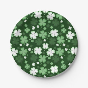 Grüner Kleeblatt, St. Patrick's Day Pappteller
