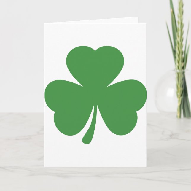 grüner Kleeblattst patrick ´s Tag Karte (Vorderseite)