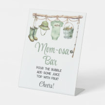 Grüner Kleiner Fischer Mom-osa Bar Babyparty
