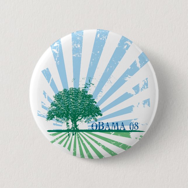 Grüner Knopf Obama Button (Vorderseite)