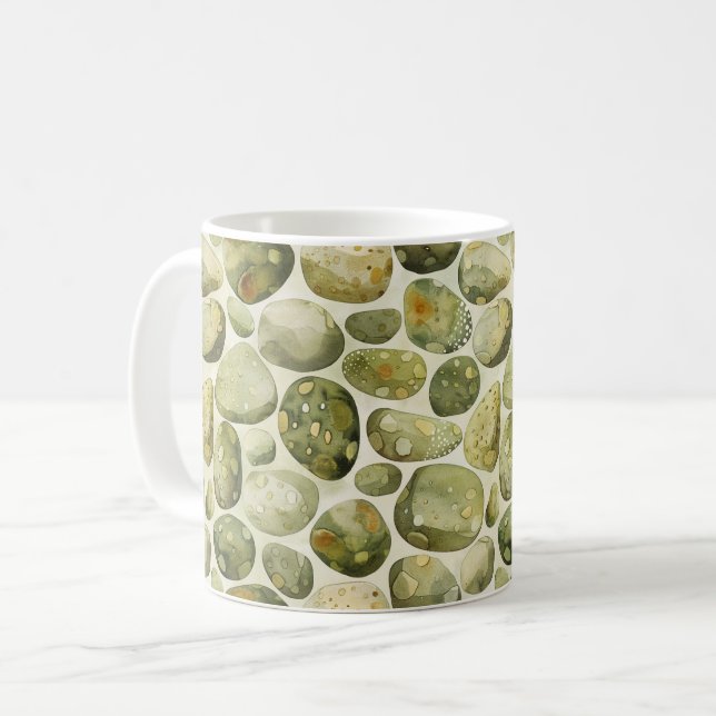 Grüner Kobold Felsen Kaffeetasse (Vorderseite Links)