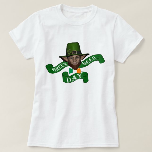 Grüner Kobold T-Shirt (Design vorne)