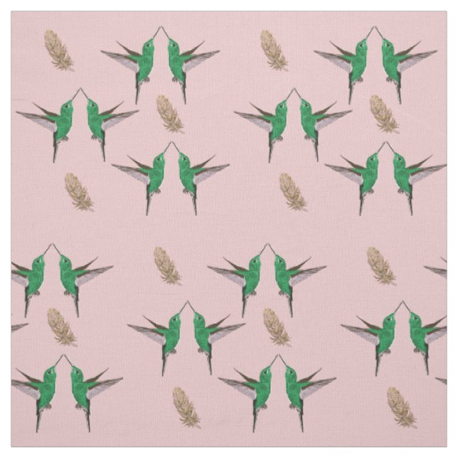 Grüner Kolibri Stoff (Muster)