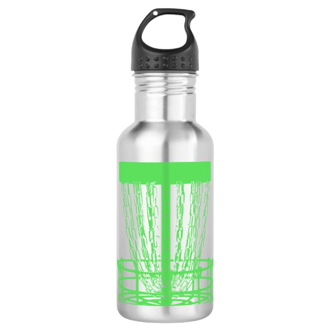 Grüner Körbchen aus rostfreiem Wasser Edelstahlflasche (Vorderseite)