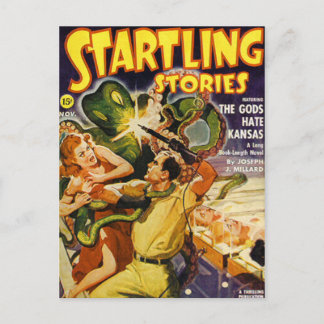 Grüner Krake Postkarte