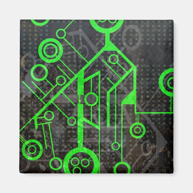 Grüner Kreis Magnet (Vorne)