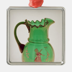 Grüner Krug Marys Gregory mit abgefeuertem Email Silbernes Ornament