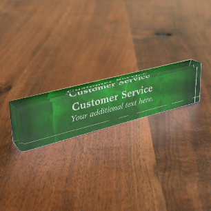 Grüner Kundenservice Namensplakette