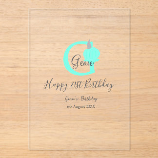 Grüner Kürbis Herbst 21. graue Pastellgraue Acryleinladungen