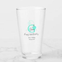 Grüner Kürbis Herbst 21. graue Pastellgraue Glas