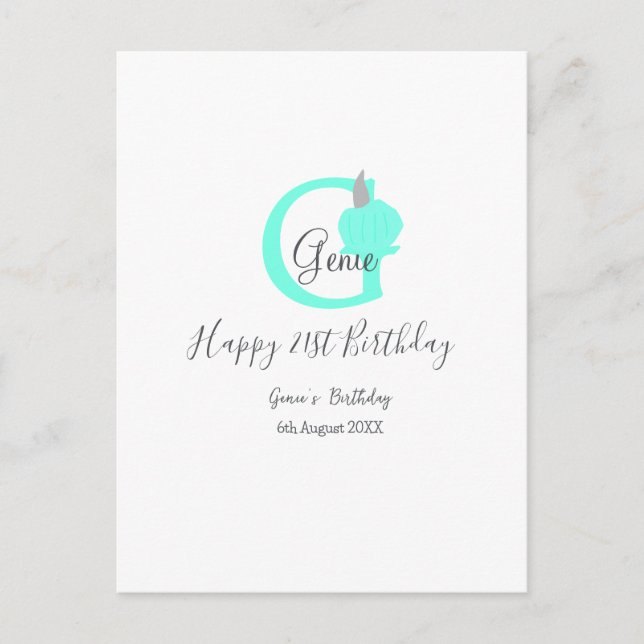 Grüner Kürbis Herbst 21. graue Pastellgraue Postkarte (Vorderseite)