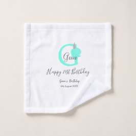 Grüner Kürbis Herbst 21. graue Pastellgraue Waschlappen