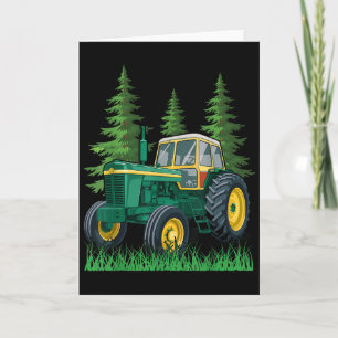 Grüner Landwirt Traktor  Karte