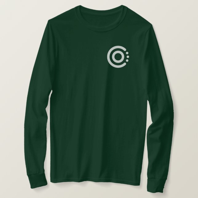 Grüner, langärmeliger CO-T - Shirt (Design vorne)