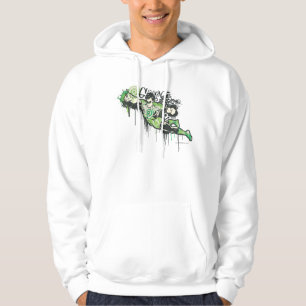 Grüner Laternen-Graffiti-Charakter Hoodie