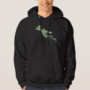 Grüner Laternen-Graffiti-Charakter Hoodie