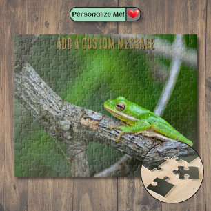 Grüner Laubfrosch Ast Puzzle