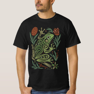 Grüner Laubfrosch Australische Wildtier-Tattoo-Kun T-Shirt