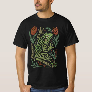 Grüner Laubfrosch Australische Wildtier-Tattoo-Kun T-Shirt