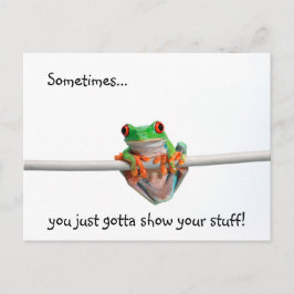 Grüner Laubfrosch - Manchmal... Postkarte