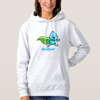 Grüner Lebensstil Wassertropfen-Charakter Hoodie
