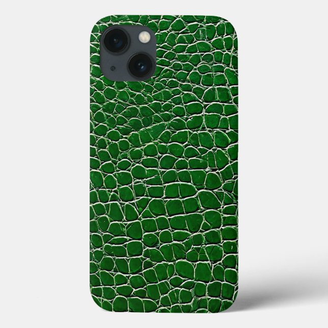 Grüner Ledereffekt-Muster Case-Mate iPhone Hülle (Rückseite)