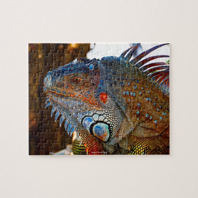 Grüner Leguan Florida Keys Puzzle (Horizontal)