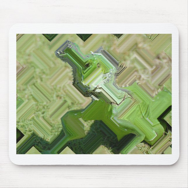 Grüner Leguan Mousepad (Vorne)