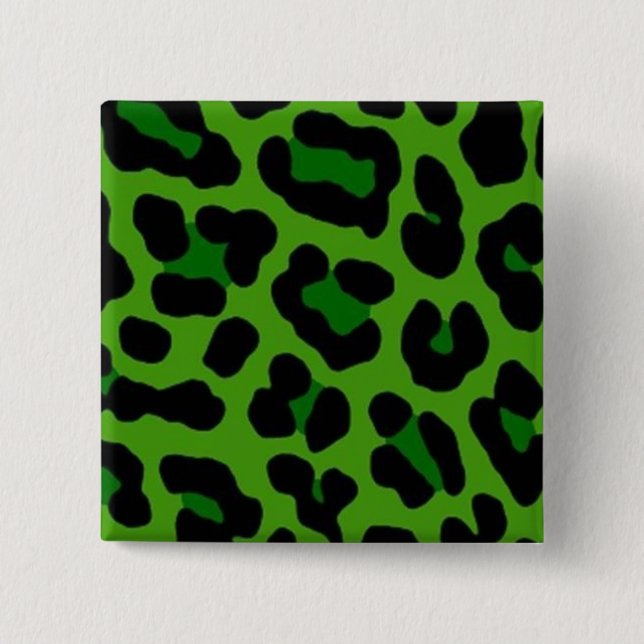 Grüner Leopard Anstecknadel (Vorderseite)