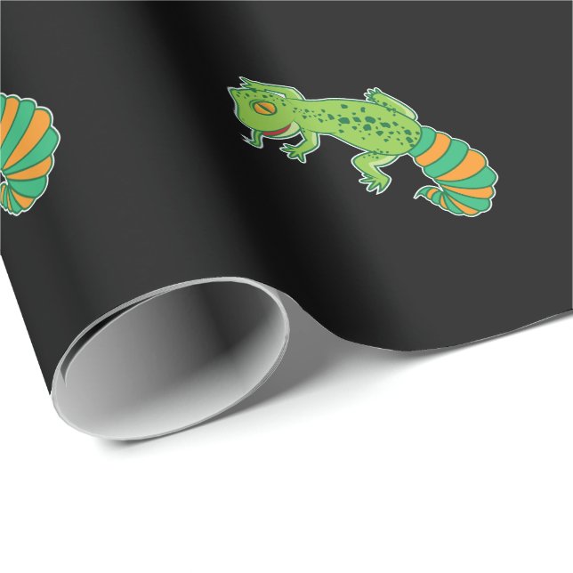 Grüner Leopardgecko Geschenkpapier (Rolleneckpunkt)