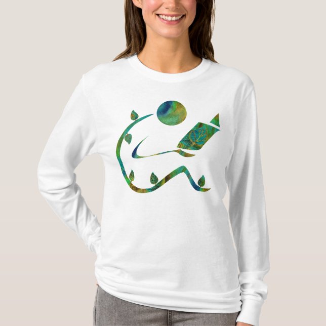 Grüner Leser man versah Shirt mit Seiten (Vorderseite)