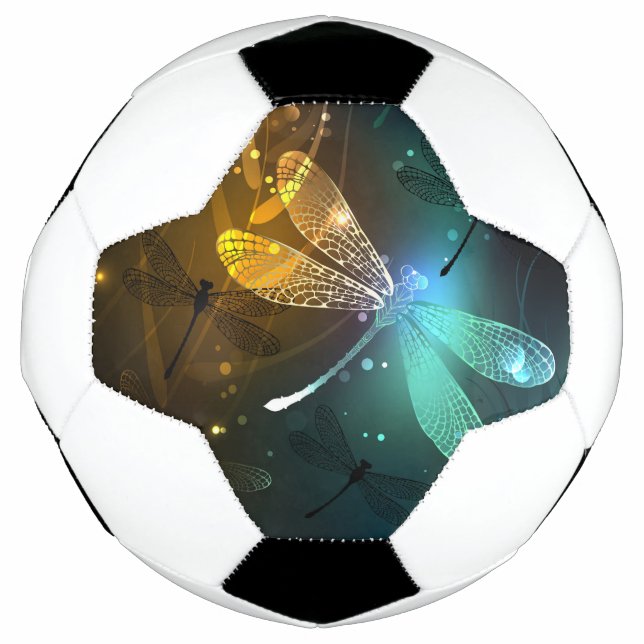 Grüner Libellenflug Fußball (Vorderseite)