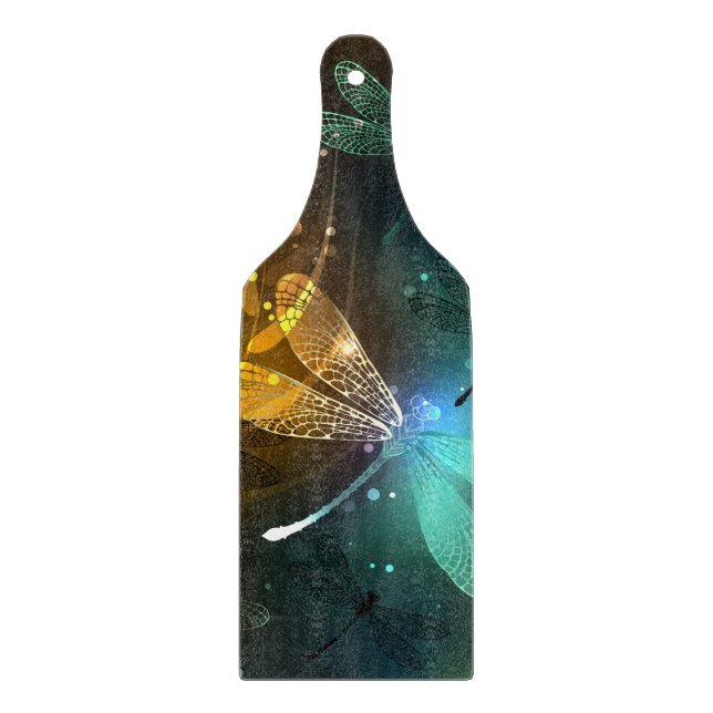 Grüner Libellenflug Schneidebrett (Vorderseite)