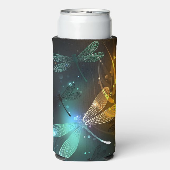 Grüner Libellenflug Selters Dosenkühler (Seltzer Rückseite)