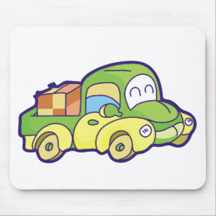 Grüner Lieferwagen-LKW Mousepad