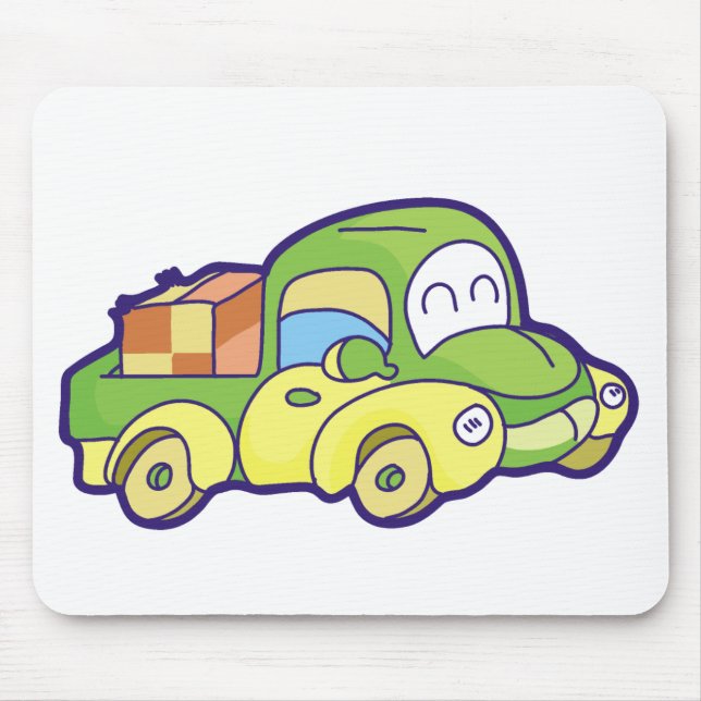 Grüner Lieferwagen-LKW Mousepad (Vorne)