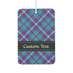 Grüner, Lila und blauer Tartan Autolufterfrischer