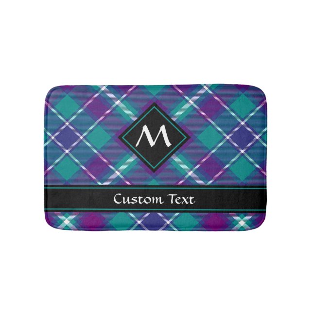 Grüner, Lila und blauer Tartan Badematte (Vorderseite)