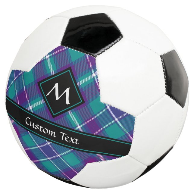 Grüner, Lila und blauer Tartan Fußball (Dreiviertel)