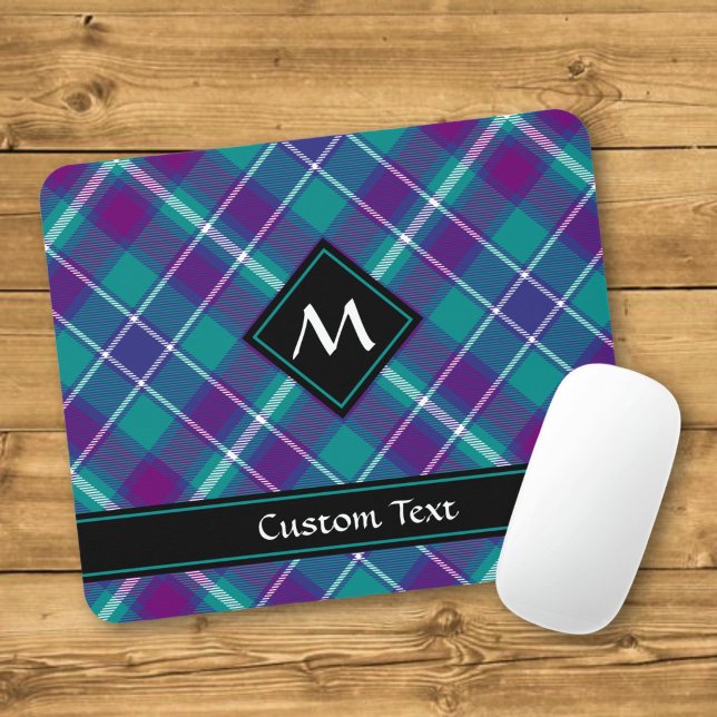 Grüner, Lila und blauer Tartan Mousepad (Von Creator hochgeladen)