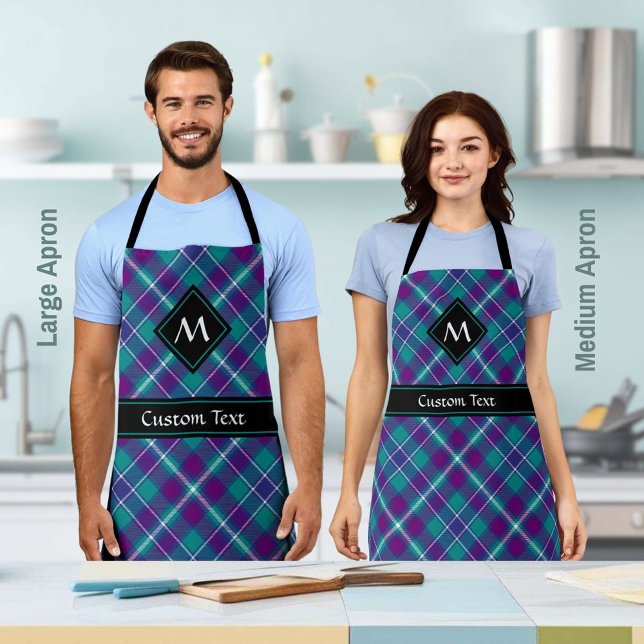 Grüner, Lila und blauer Tartan Schürze (Von Creator hochgeladen)