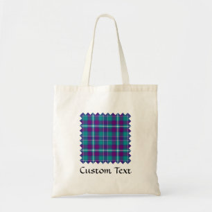 Grüner, Lila und blauer Tartan Tragetasche