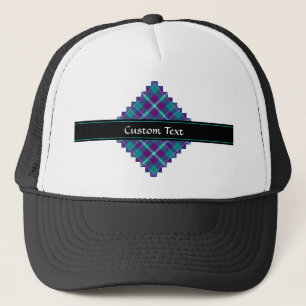 Grüner, Lila und blauer Tartan Truckerkappe