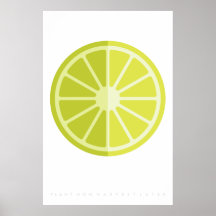 Grüner Limette Retro-Fruchtposter 60er 70er Zitat