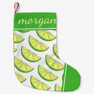 Grüner Limoner Wedge Florida Zitrus Frucht Slice Kleiner Weihnachtsstrumpf