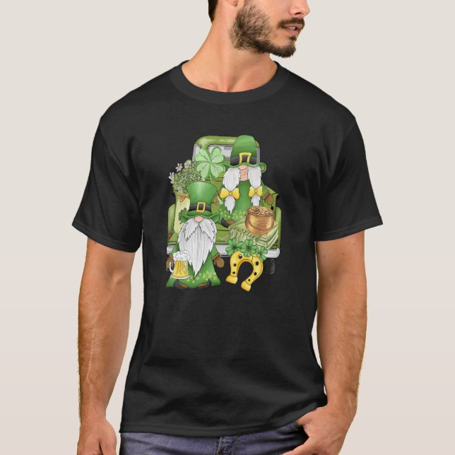 Grüner Lkw St. Patricks Day T-Shirt (Vorderseite)