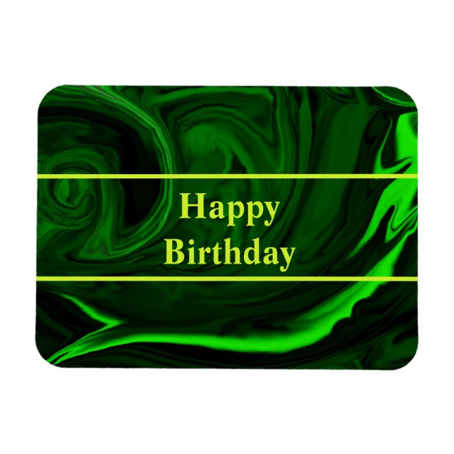 Grüner Malachitstein, personalisiert Magnet (Horizontal)