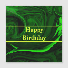 Grüner Malachitstein, personalisiert Magnetkarte