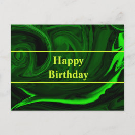 Grüner Malachitstein, personalisiert Postkarte